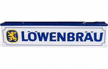 Insegna luminosa in plastica e ferro di Löwenbräu, anni '80
