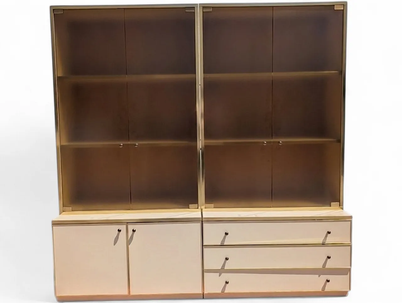 Libreria modulare in vetro, anni '70 14