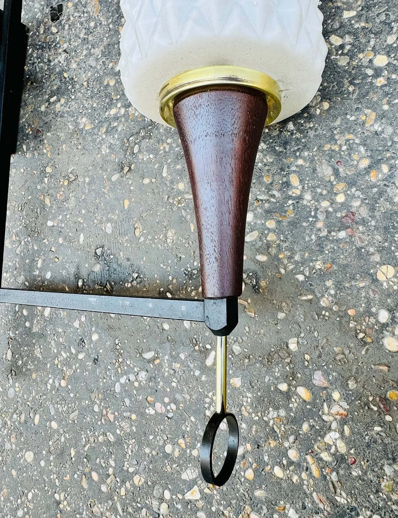 Lampada da parete in vetro, anni '60 4