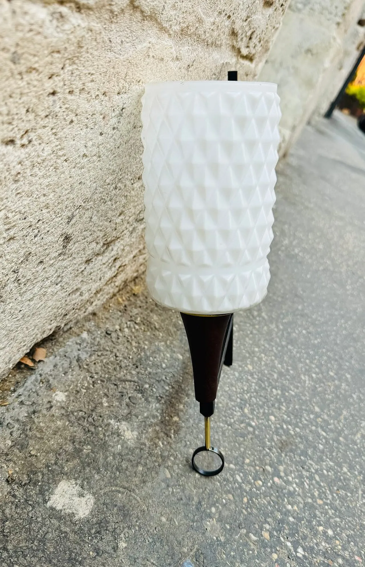 Lampada da parete in vetro, anni '60 5