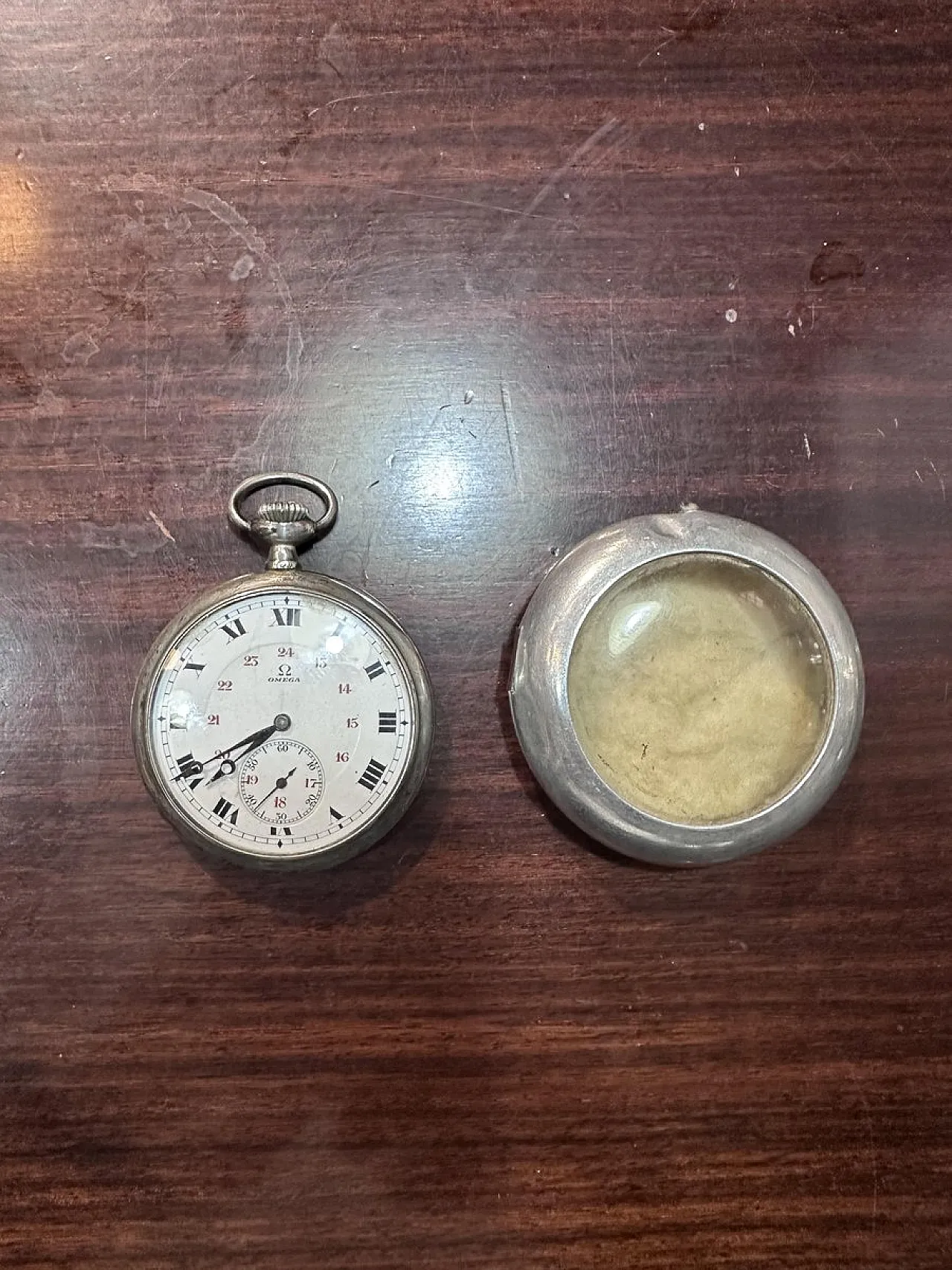 Omega silver pocket watch 4