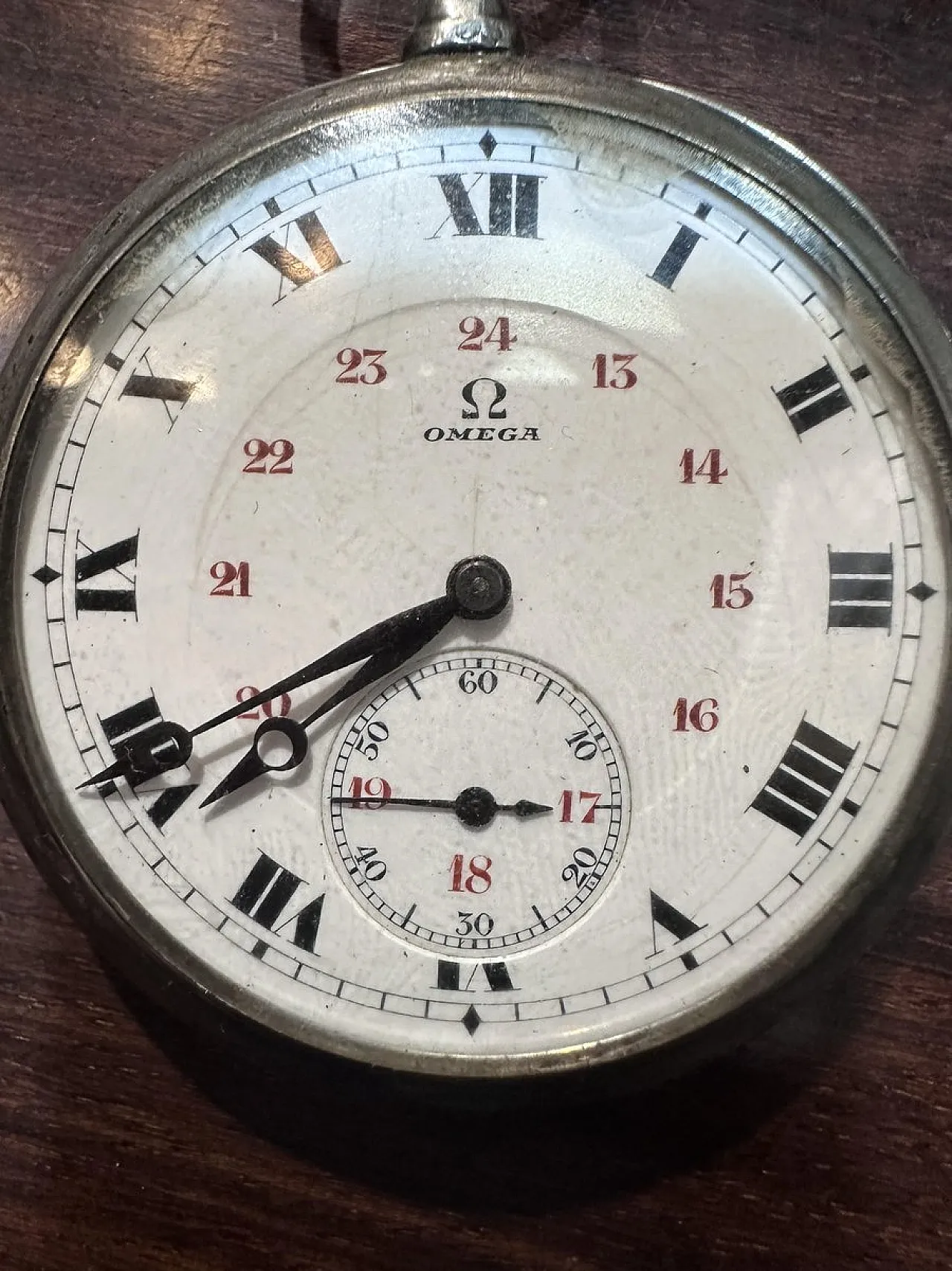 Omega silver pocket watch 6