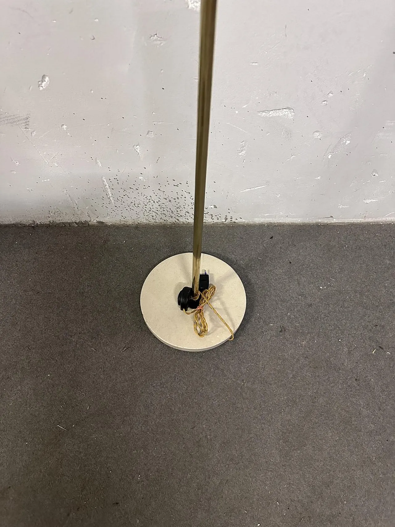 Brass and glass floor lamp 1