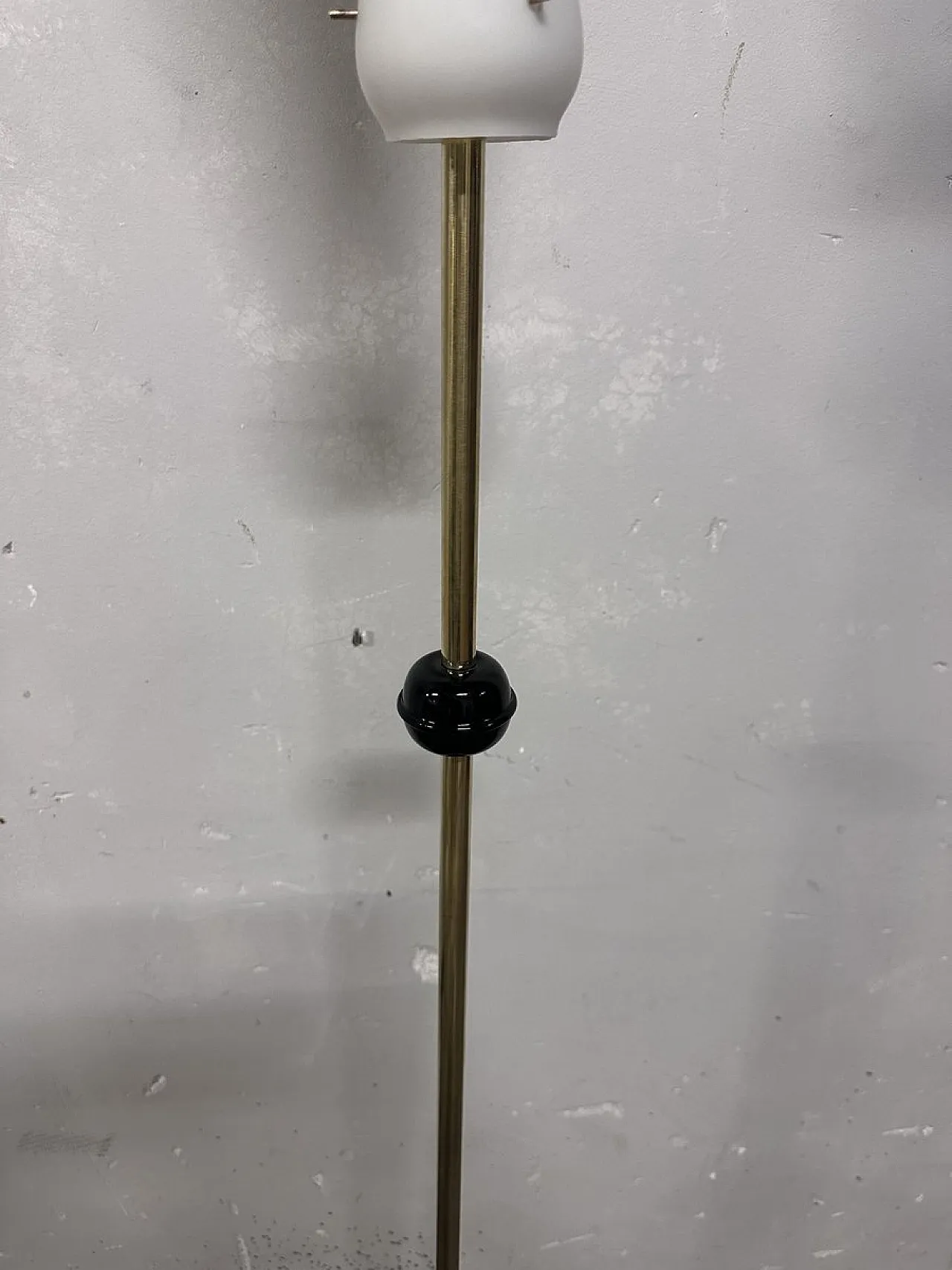 Brass and glass floor lamp 4