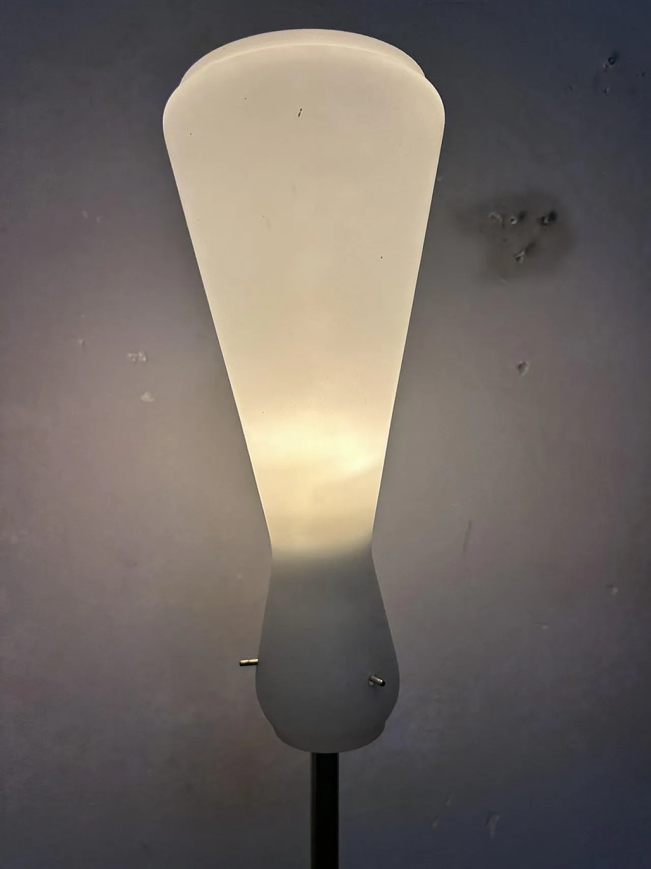 Brass and glass floor lamp 6