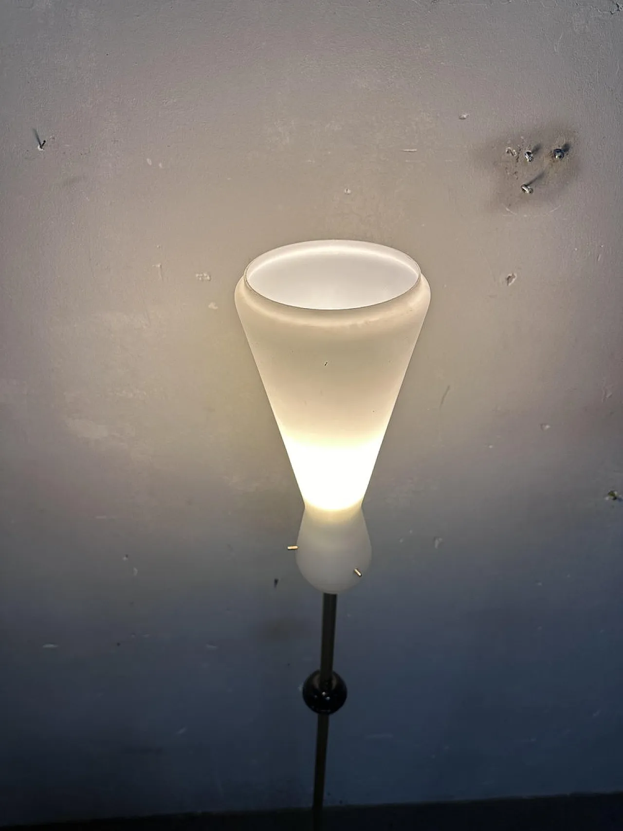 Brass and glass floor lamp 7