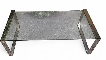 Coffee table in chrome and glass, 1960s