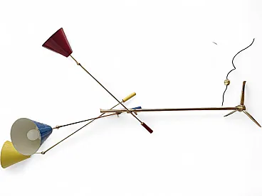 Lamp 12128 Triennale by Angelo Lelii for Arredoluce Monza, 1950s