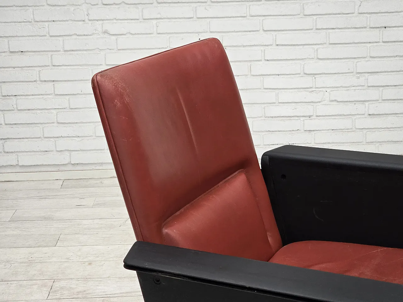 1970s, Danish armchair by Arne Vodder, furniture leather. 20