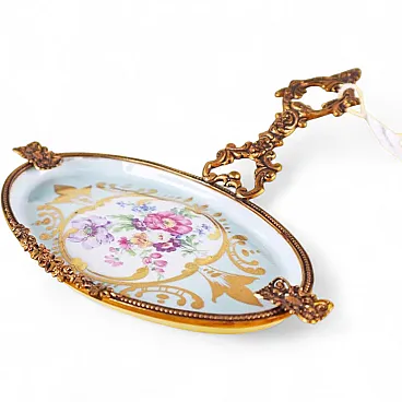 Posacenere in ceramica di Limoges con manico