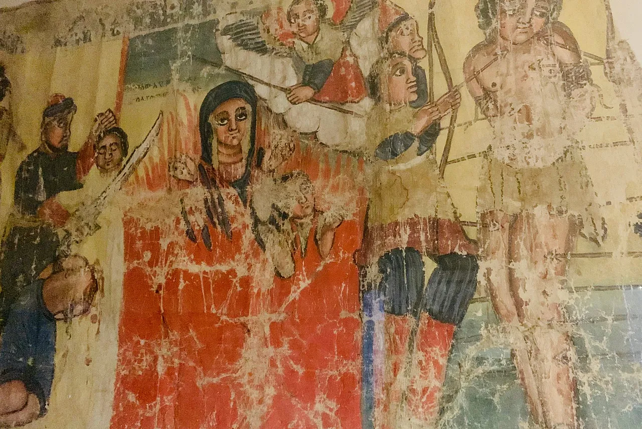 Tappeto antico in tela 4