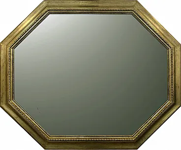 Mecca silver leaf octagonal wall mirror, 2000s