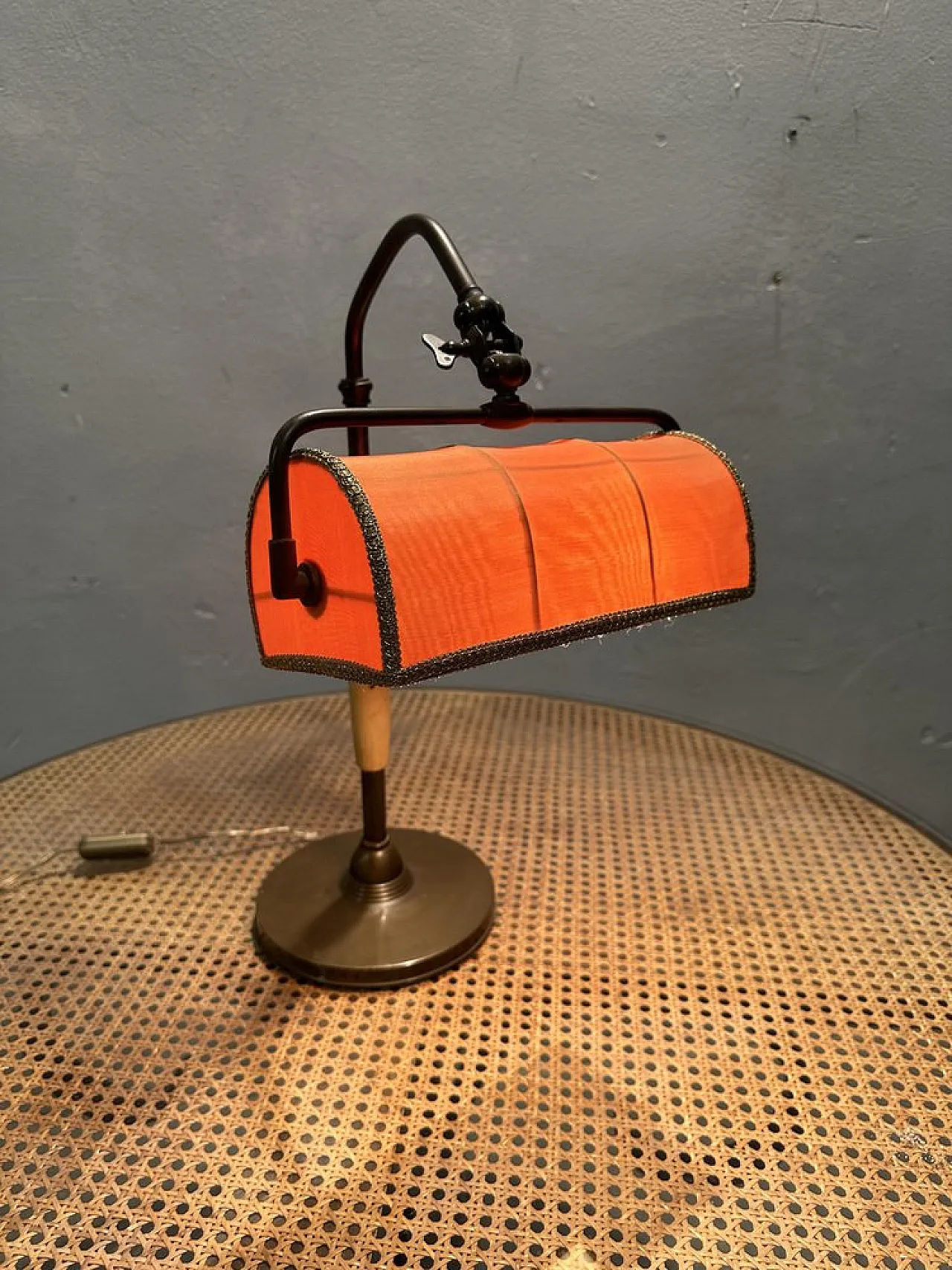 Brass ministerial lamp with Bakelite handle, 1930s 9