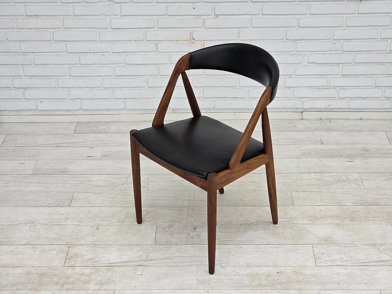 1960s, Danish design by Kai Kristensen, set of 4 armchairs, leather. 5