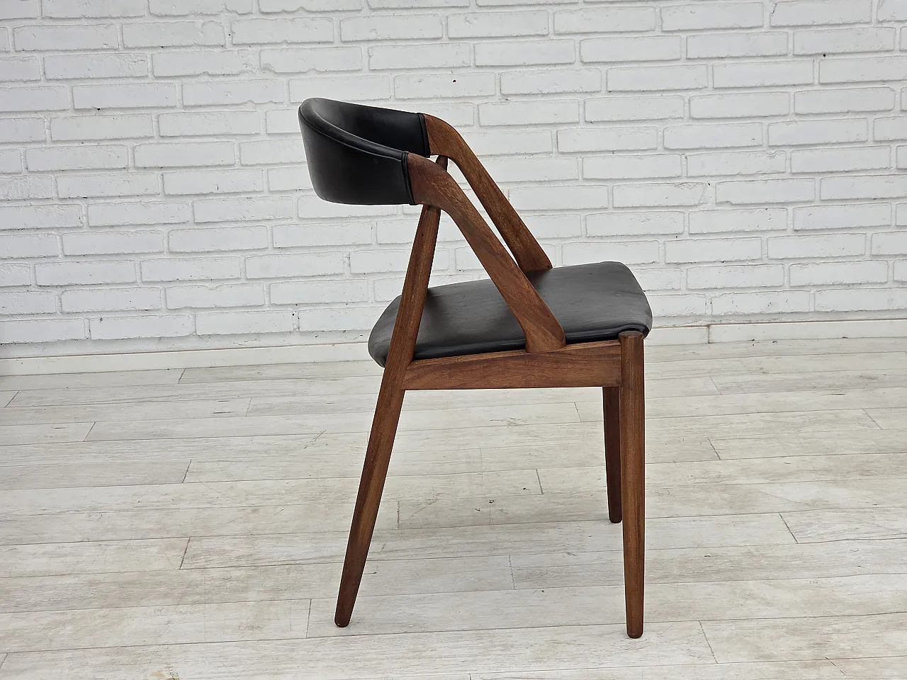 1960s, Danish design by Kai Kristensen, set of 4 armchairs, leather. 10