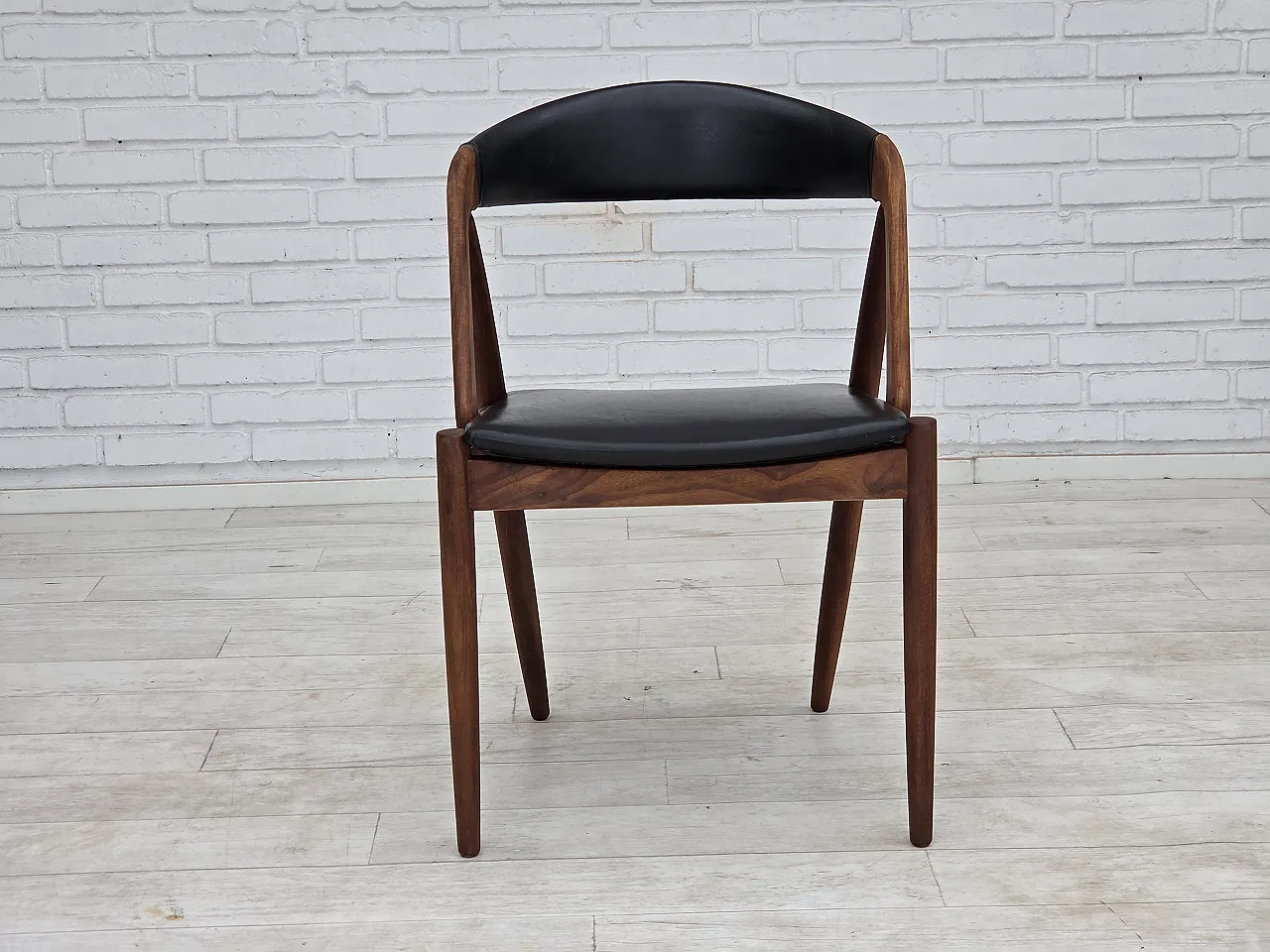 1960s, Danish design by Kai Kristensen, set of 4 armchairs, leather. 11