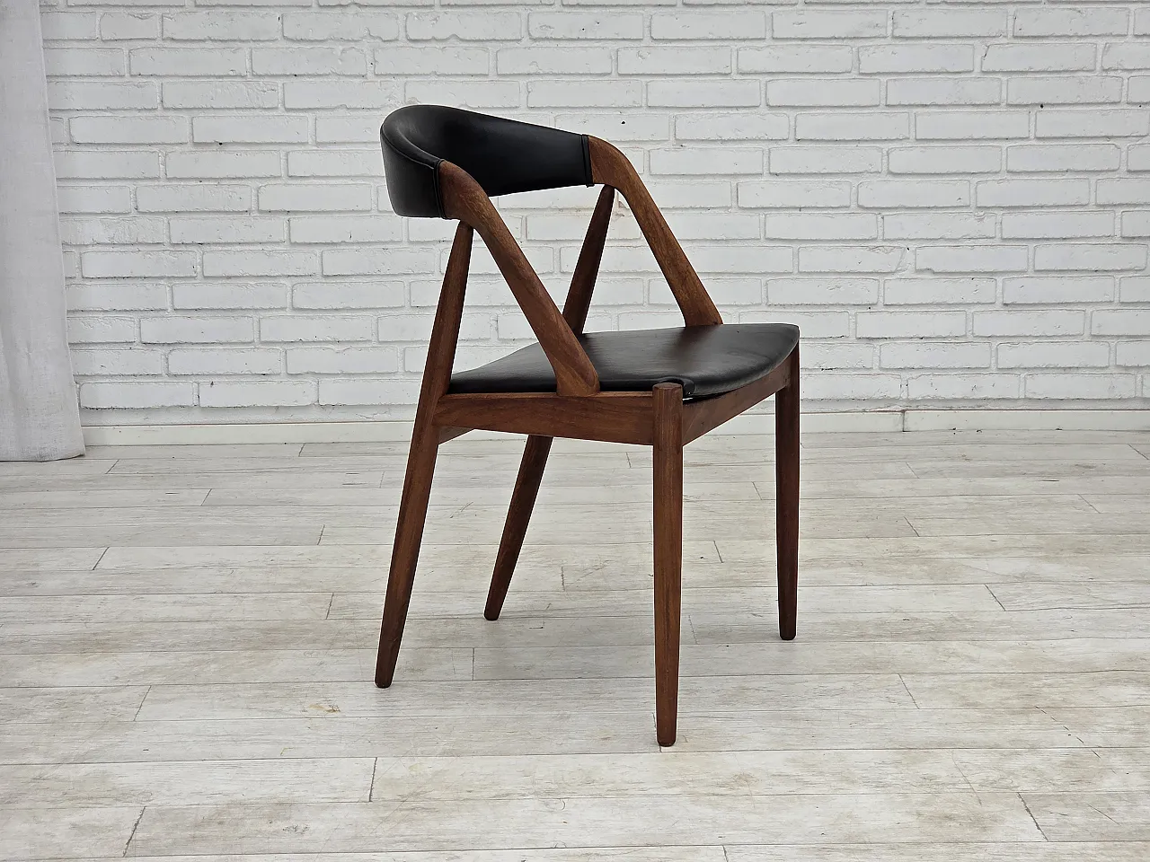 1960s, Danish design by Kai Kristensen, set of 4 armchairs, leather. 15