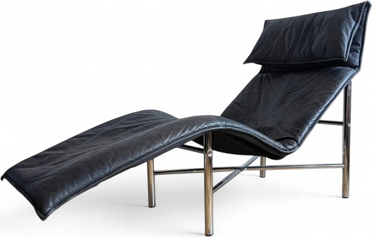 Leather skye lounge chair by Tord Björklund, 1980s 10