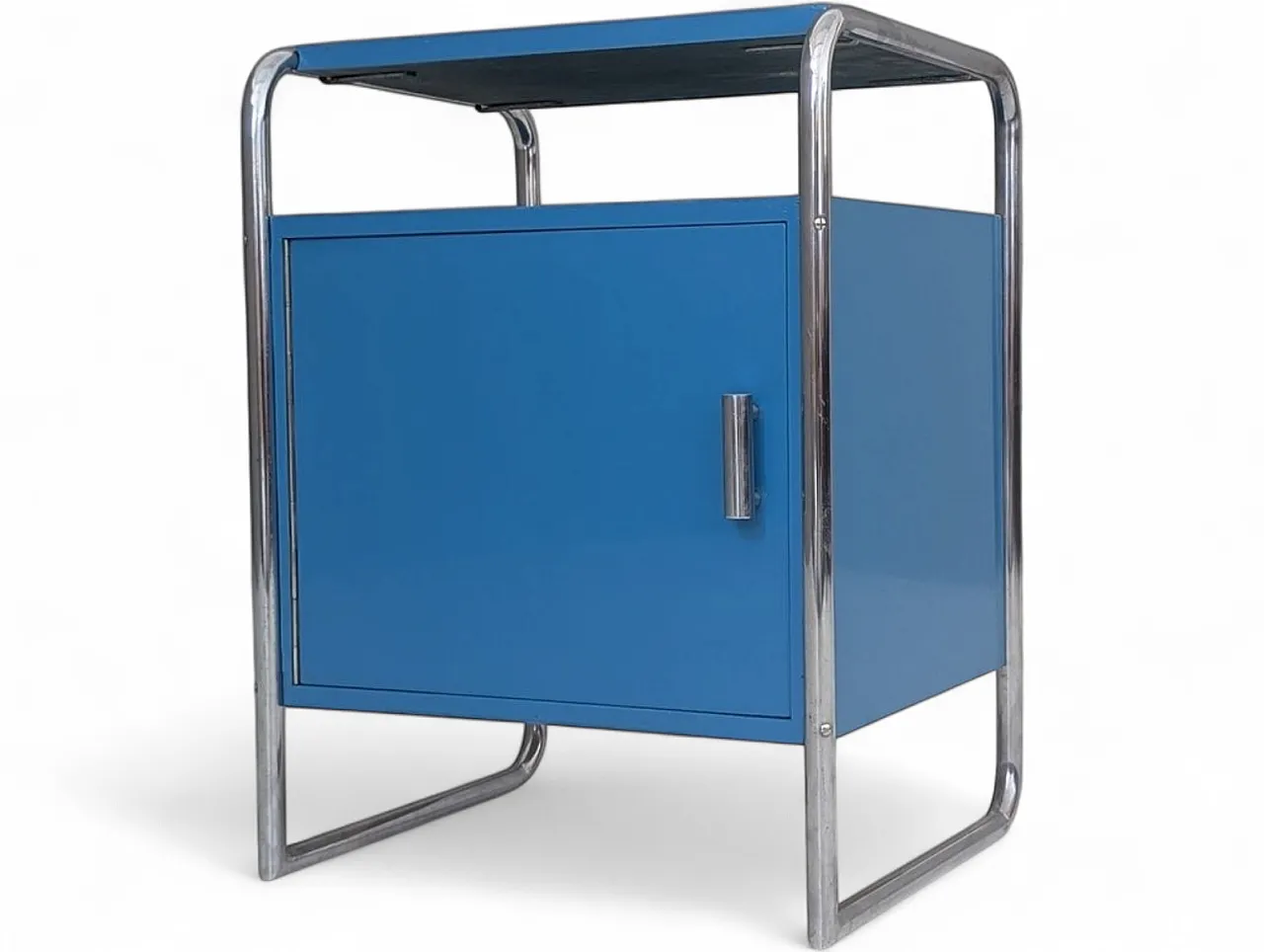 Bauhaus tubular steel nightstand by J. Fenyves for Thonet, 1930s 21