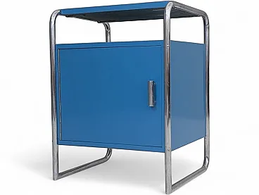 Bauhaus tubular steel nightstand by J. Fenyves for Thonet, 1930s