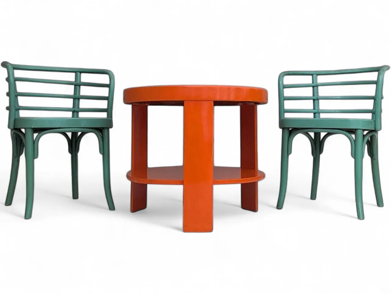Viennese Thonet B 246 chairs & T 142 table by Josef Frank, 1930s 27
