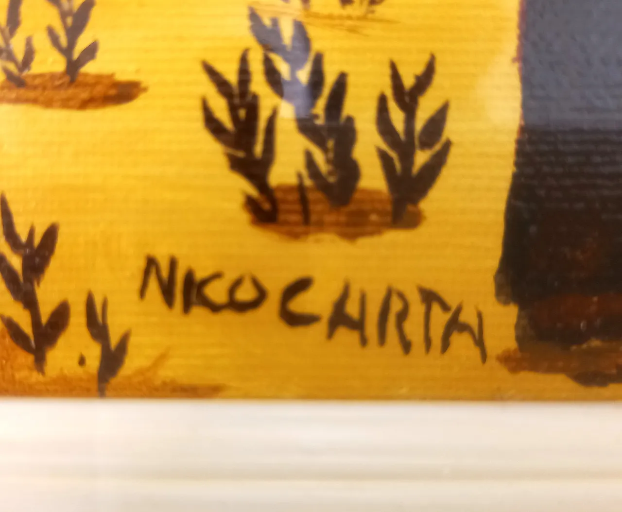 Pair of Naive Paintings by NICO CARTA - Oil on Canvas 3