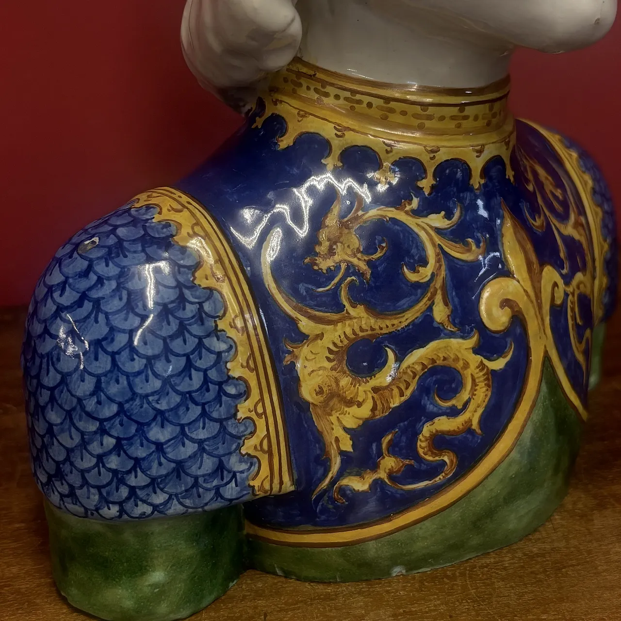Majolica bust by Angelo Minghetti manufacture Bologna, 19th century 6