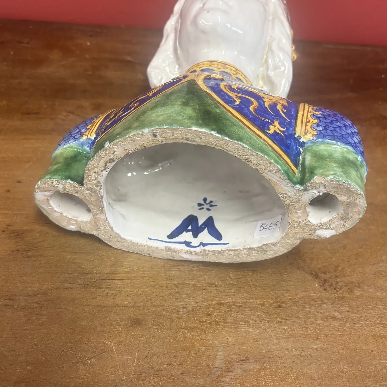 Majolica bust by Angelo Minghetti manufacture Bologna, 19th century 11