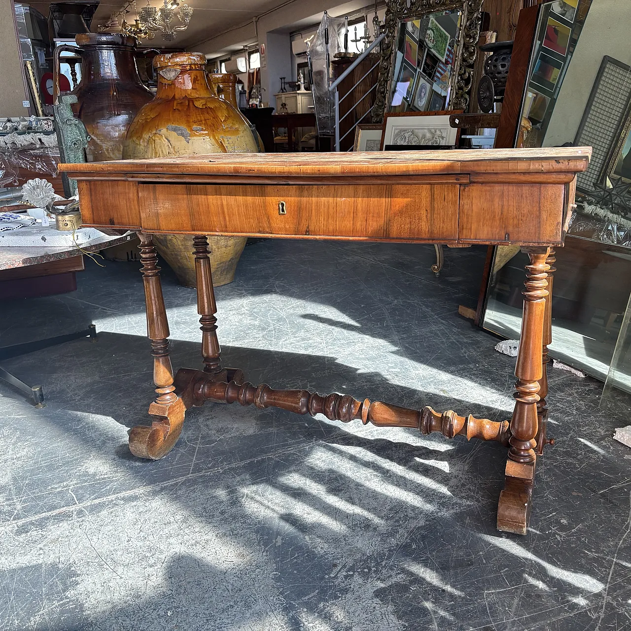 Charles X walnut coffee table, early 19th century 1