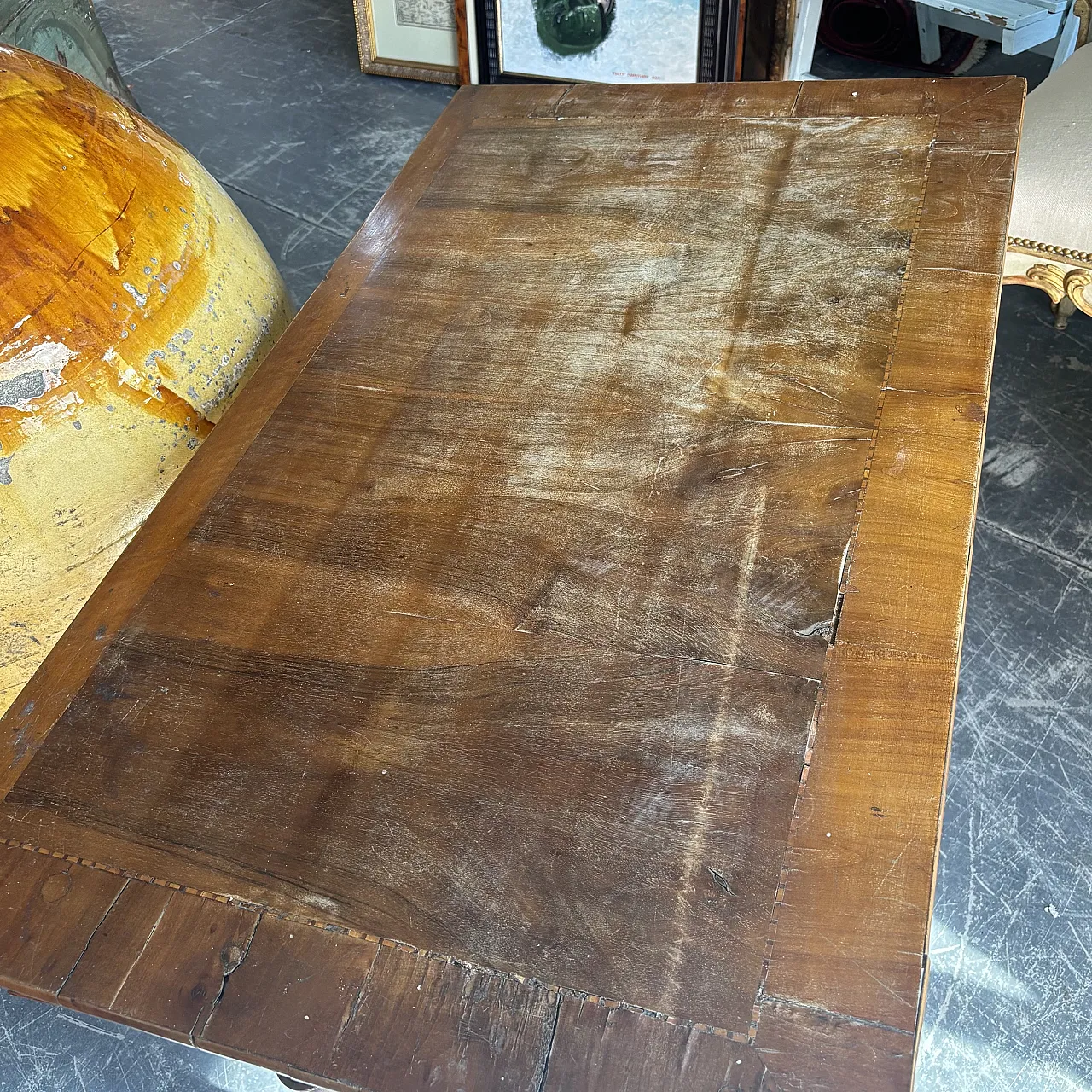 Charles X walnut coffee table, early 19th century 4