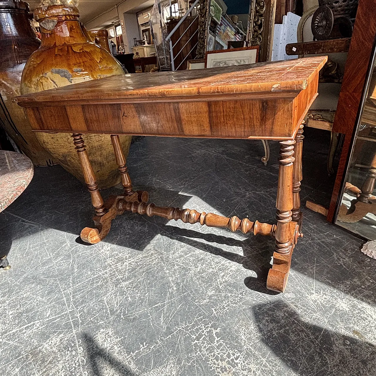 Charles X walnut coffee table, early 19th century 5