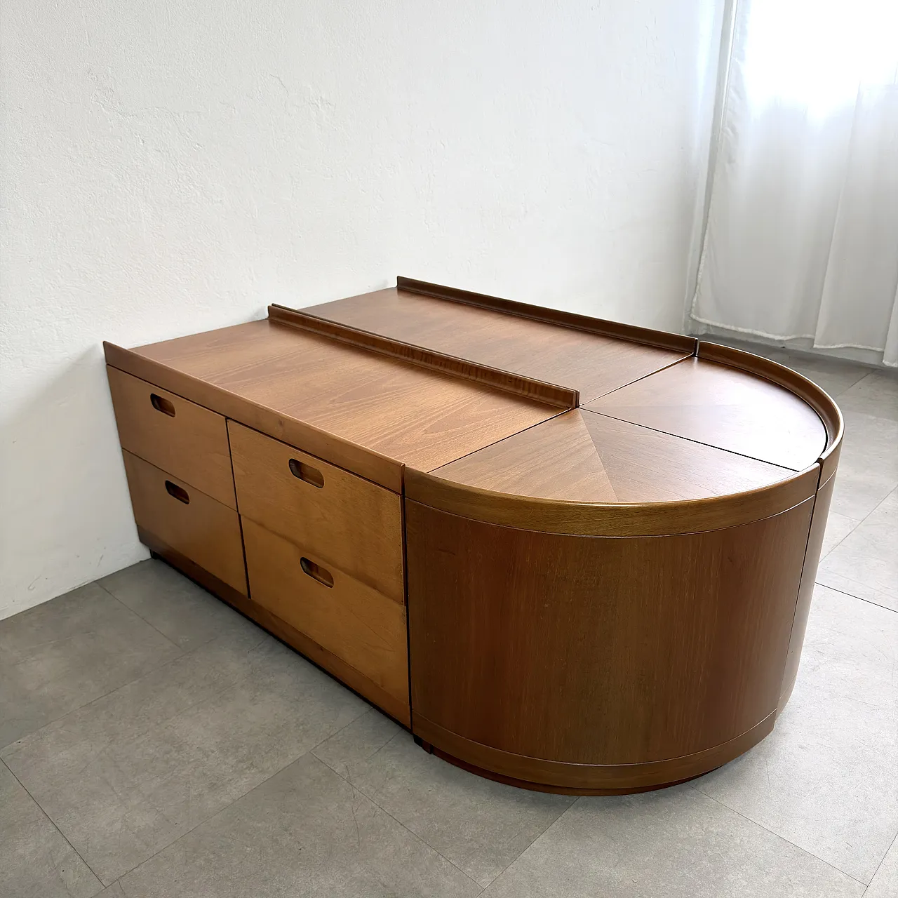 Low modular Fiorenza sideboard by Tito Agnoli for Molteni, 1970s 7