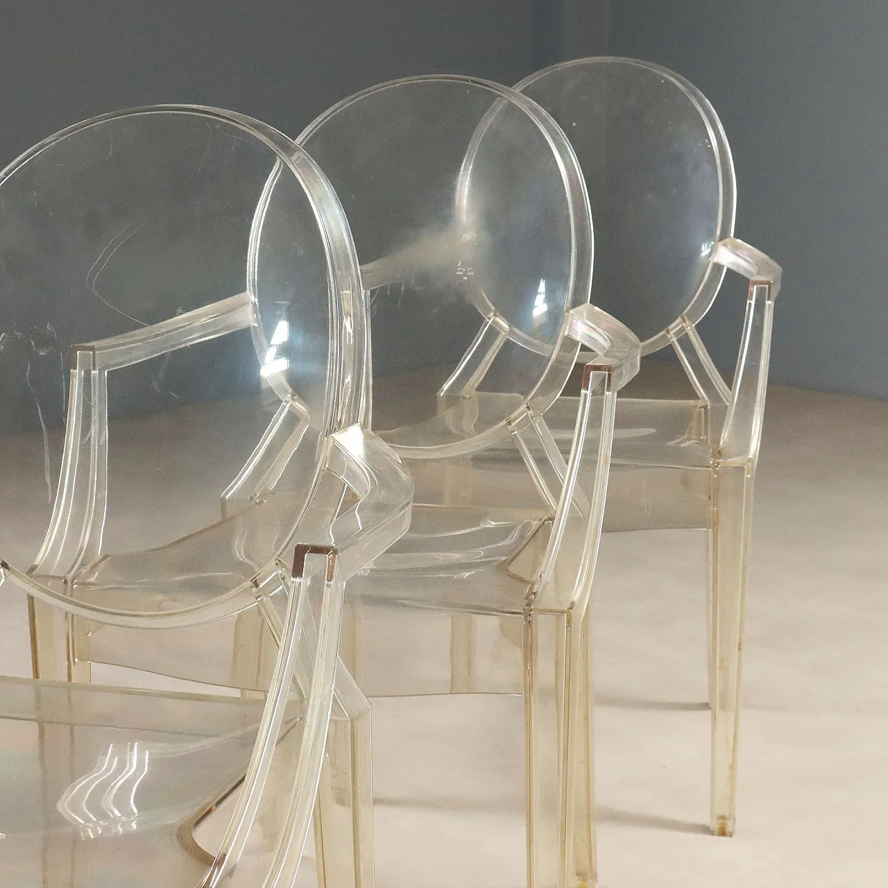 6 Louis Ghost chairs by Philippe Starck for Kartell, 2000s 4