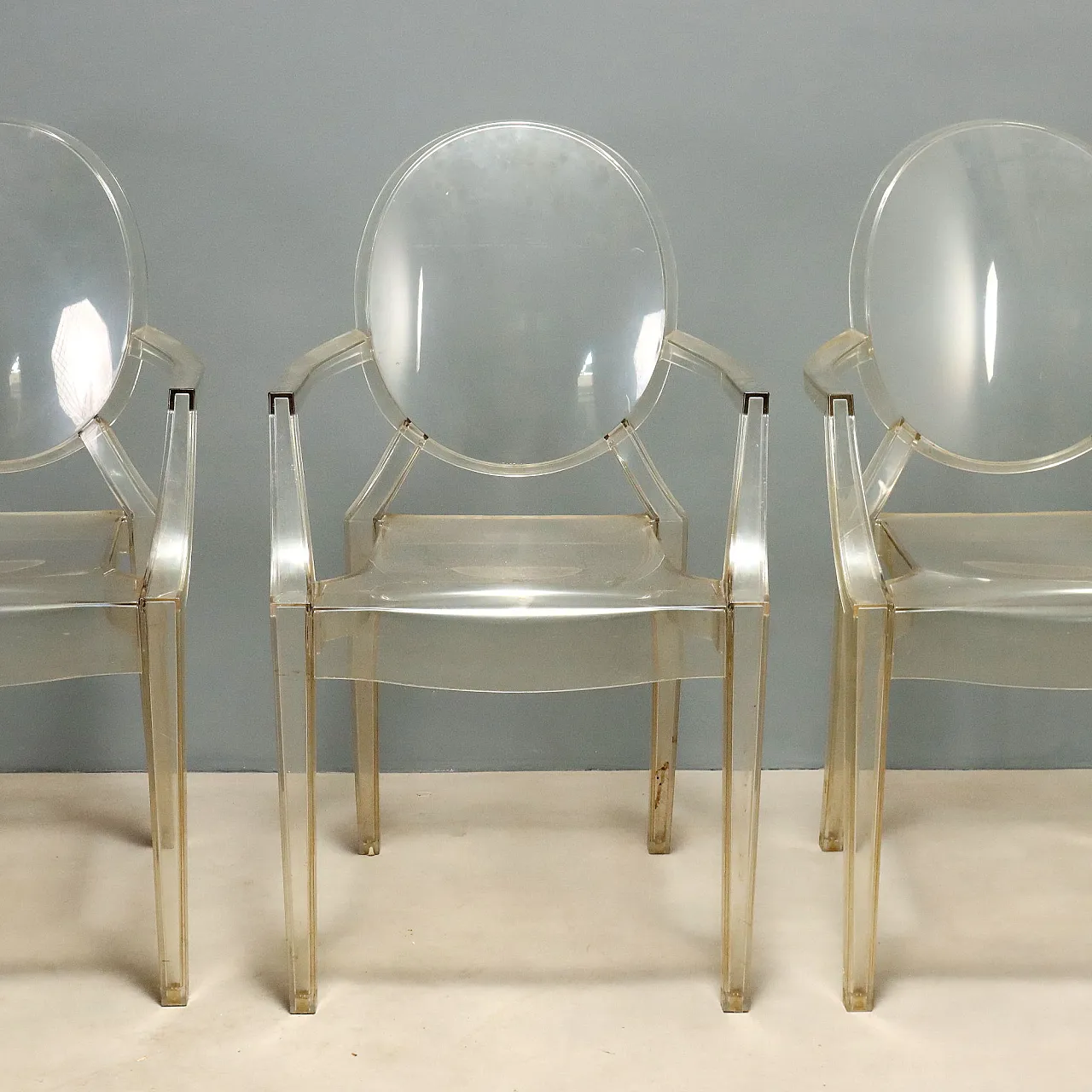 6 Louis Ghost chairs by Philippe Starck for Kartell, 2000s 5
