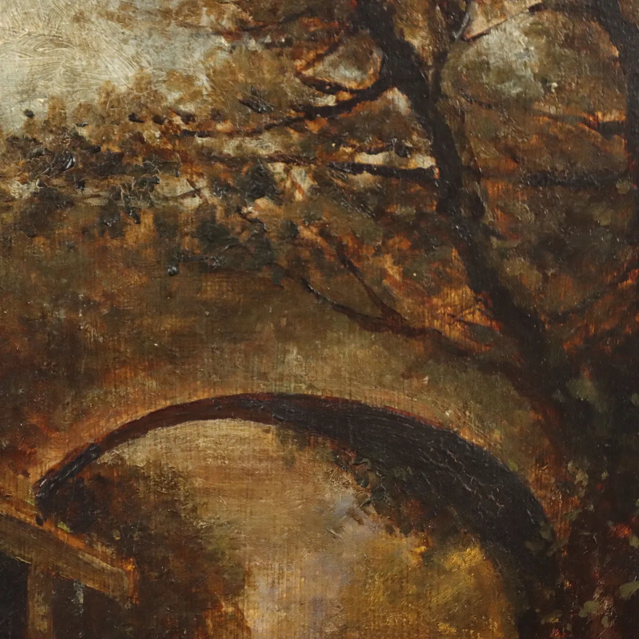 Rowen, View of a Landscape, oil on panel, 19th century 4
