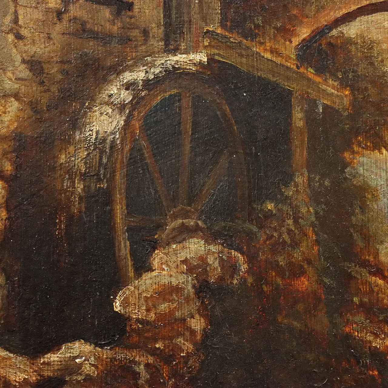 Rowen, View of a Landscape, oil on panel, 19th century 5