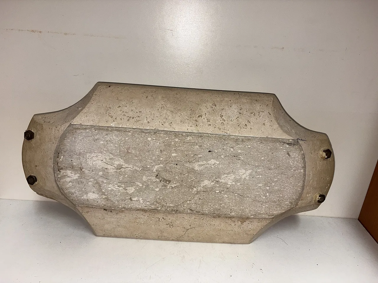Travertine tray, 1970s 2