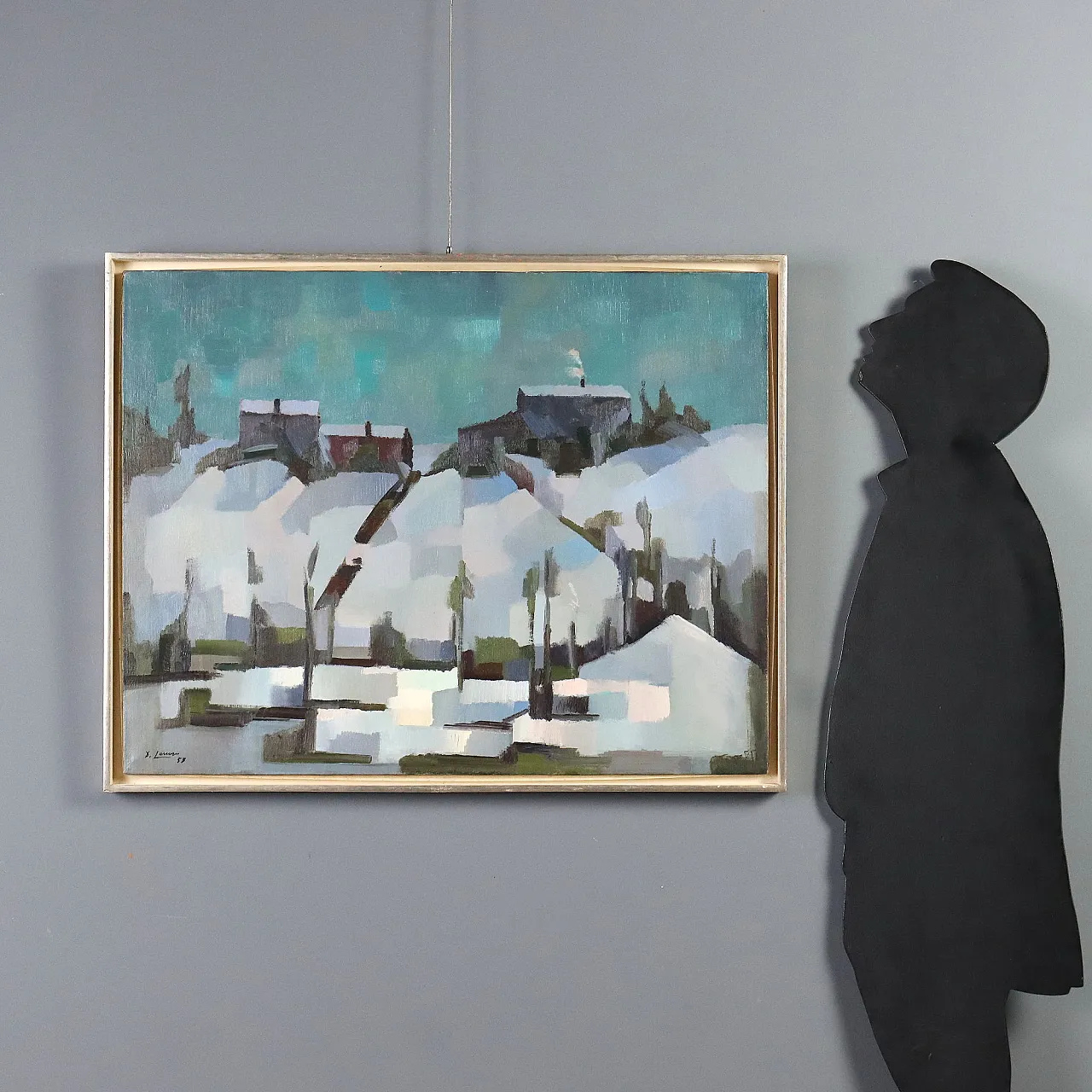 Painting by Dino Lanaro, oil on canvas, 20th century 2