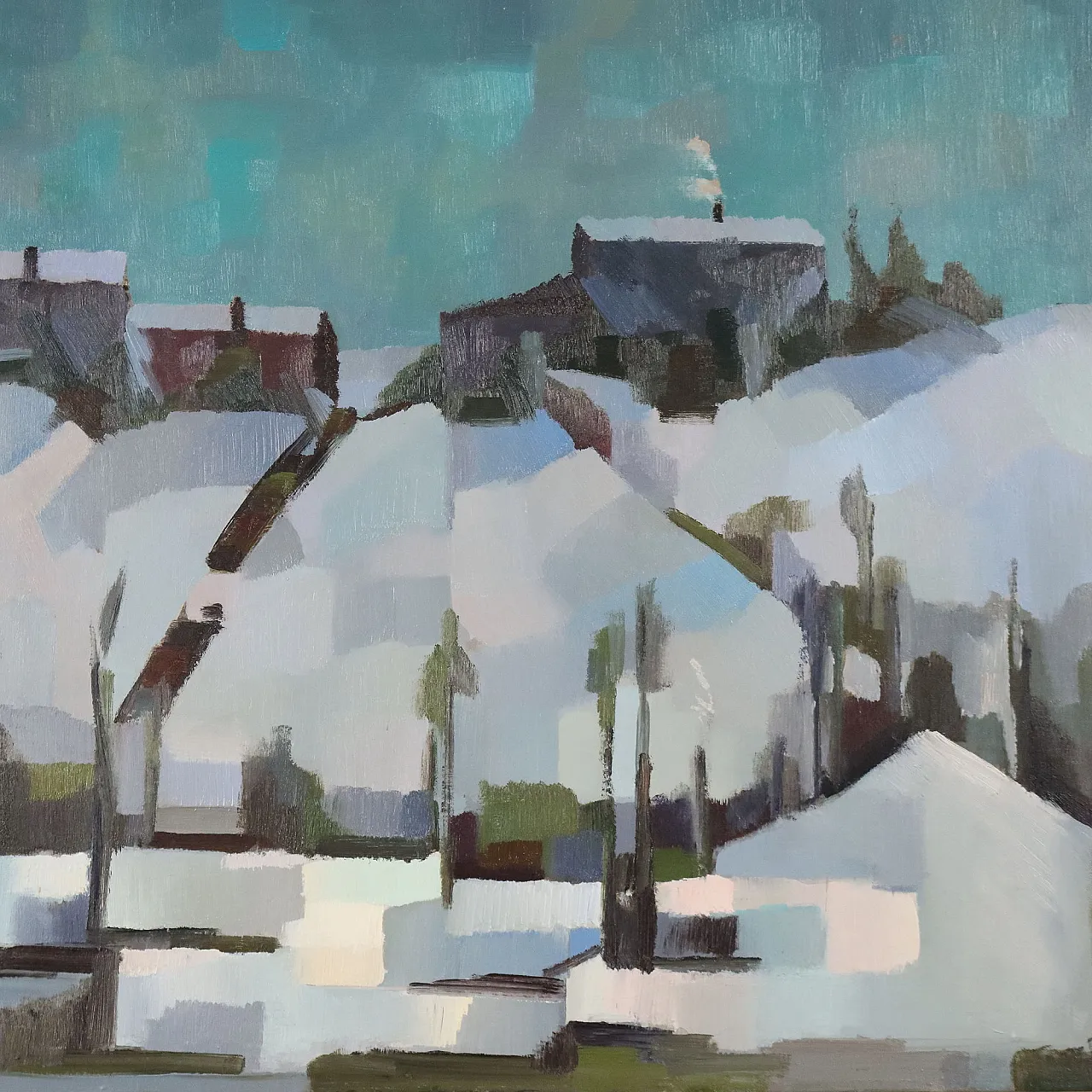 Painting by Dino Lanaro, oil on canvas, 20th century 3