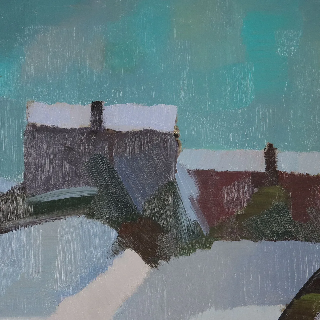 Painting by Dino Lanaro, oil on canvas, 20th century 4