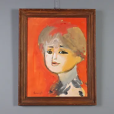 Franz Marangolo, tecnica mista su cartone, anni '60