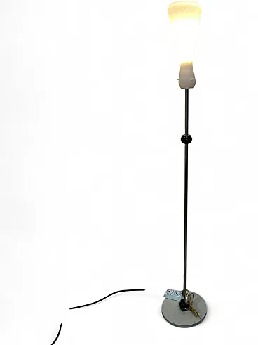 Brass and glass floor lamp