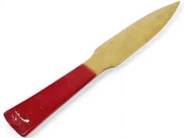 Coltello vintage in bachelite con lettere, Polonia, anni '60