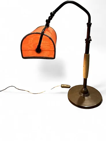Brass ministerial lamp with Bakelite handle, 1930s