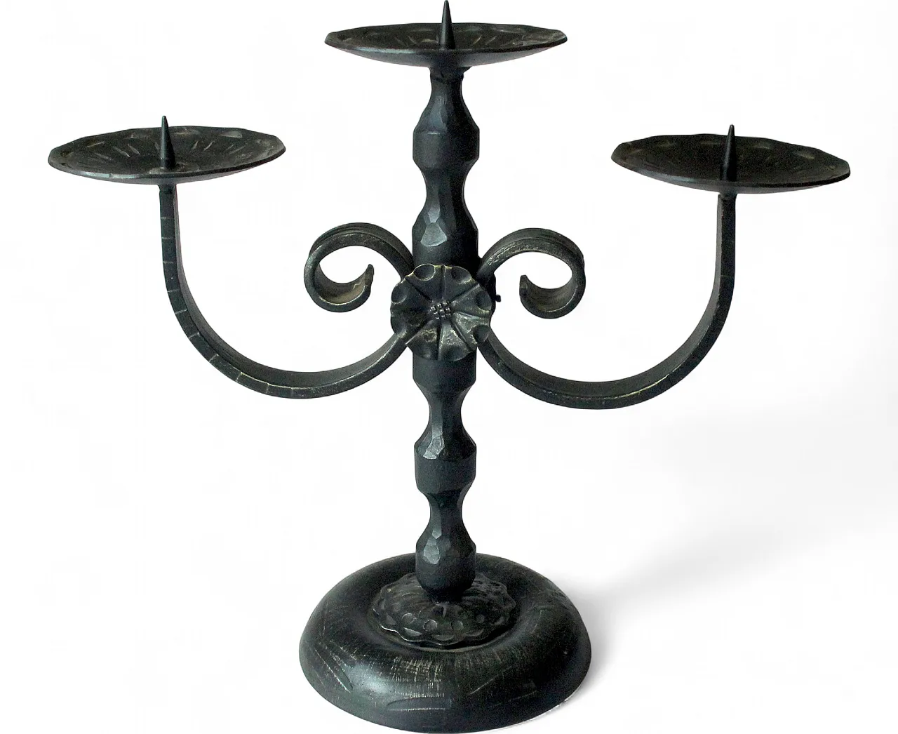 1950s - Handmade wrought iron candle holder bei Heibi/Germany 9