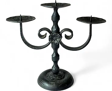 1950s - Handmade wrought iron candle holder bei Heibi/Germany