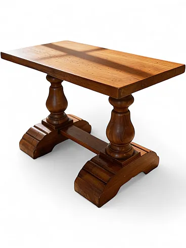 Rustic walnut wooden table, 1900s