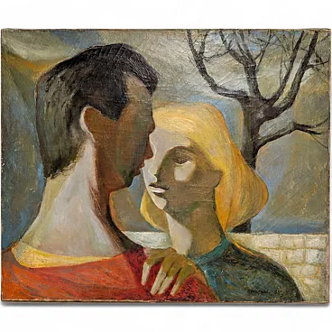 Maurice Stoppani, French Cubist Figurative Painting, 1955