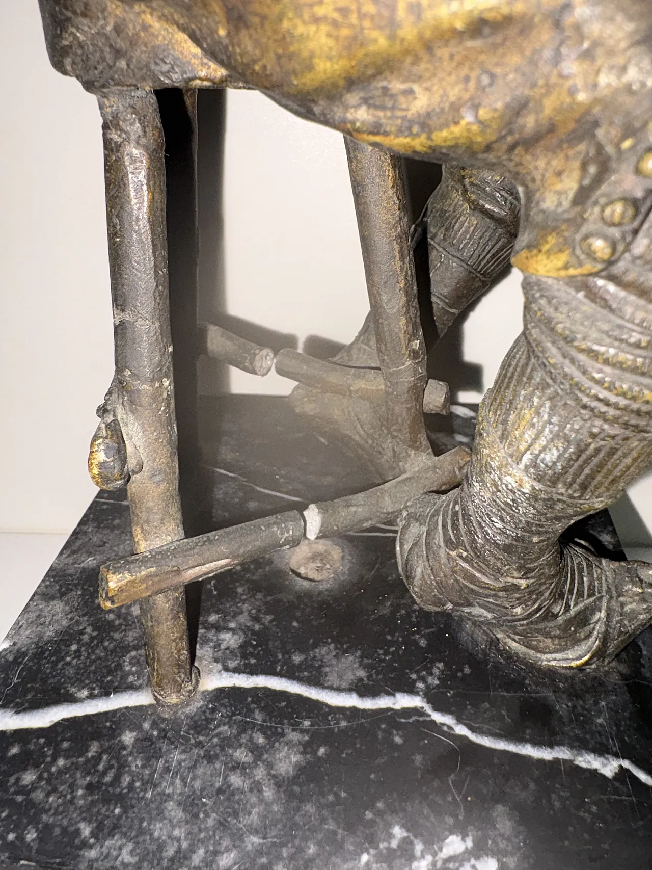 Pasquale Fosca, The Drinker, sculpture, bronze and marble, late 19th century 11