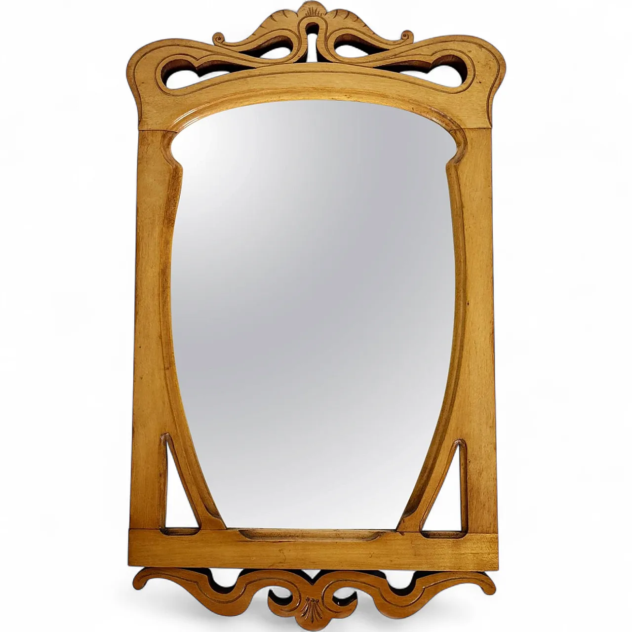 Specchio da tavolo in legno beige, anni '20 19